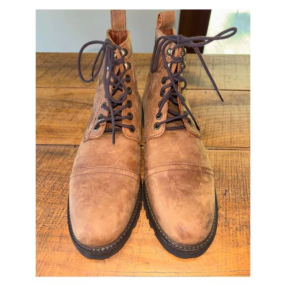 Mens Patina Brown Leather Handmade in Mexico Boots‎ Size 9 - Picture 2 of 8